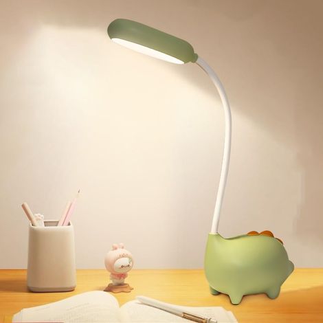 Lampe de Bureau Enfant Rechargeable Sans Fil LED, 3 Modes Lumière Luminosité Réglable, Interrupteur Tactile pour Lecture Étude Fille Garçon (1/4)