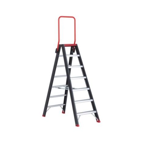 altrex Sicherheits-Stehleiter - beidseitig begehbar, 2 x 7 Stufen (1/5)