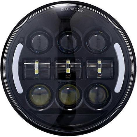 Phare rond de moto 45 W 5,75 pouces avec feux de jour et clignotants (1/5)