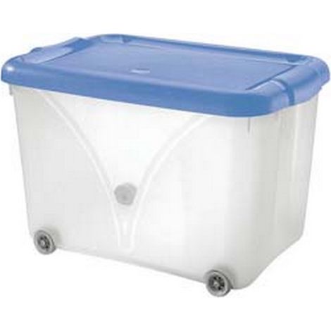 3PZ CONTENITORE "JUMBO" CON COPERCHIO E RUOTE - cm.58,5x38,5x38h. lt.60
