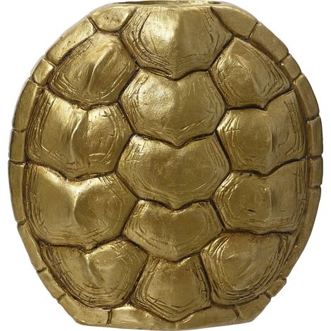 Kaemingk Vase Schildkrötenpanzer goldfarben L: 24,4 cm W: 9,2 cm H: 24,8 cm - Polyresin