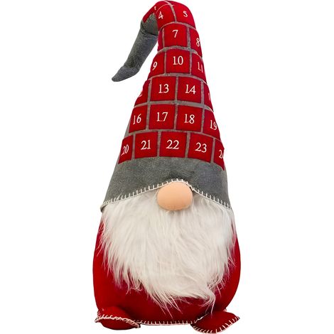 Gnomo Con Calendario Avvento Poliestere 29x95cm (1/4)