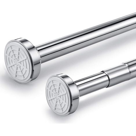 1 Barre télescopique,Acier inoxydable,85 cm à 140 cm,Sans perçage,Réglable,Salle de bain (1/5)