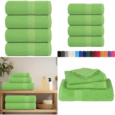 vidaXL Gästetücher 4 Stk. Apfelgrün 30x50 cm 360 g/m² 100% Baumwolle (1/5)