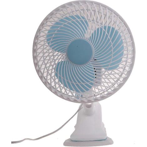 Ventilatore portatile universale da 9 pollici (30W) con clip per camper e uffici – spina UK (1/4)