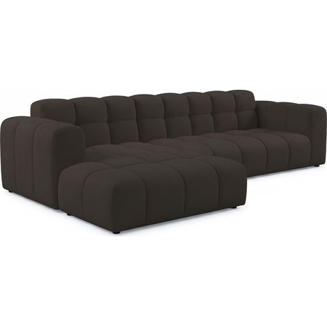 Selsey Boloon - Ecksofa L-Form, 3-Sitzer, links, Samt Braun, 300 cm (1/4)