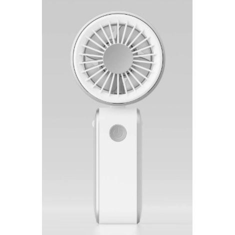 Ventilador portátil plegable con 3 velocidades, apto para usar en casa, en la oficina y al aire libre, con puerto de carga USB-C (blanco). (1/5)