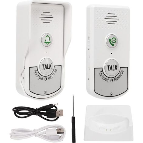 Timbre inalámbrico, timbre electrónico resistente al agua hasta 1000 metros, timbre con intercomunicador inalámbrico, timbres electrónicos inteligentes recargables, 1 receptor - ANPVIZ
