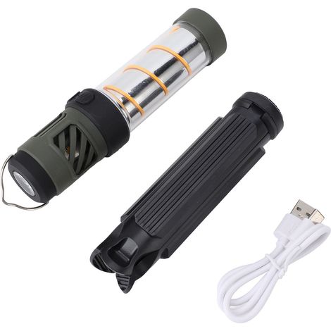 Ortviai Lanterne LED portable étanche pour camping, rechargeable USB-C, aimantée et avec trépied détachable (1/5)