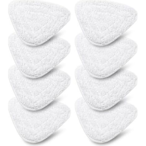 Lot de 8 Housses de Rechange pour Nettoyeur à vapeur Vileda Steam & Vileda Steam Plus, Accessoire Balai Vapeur Microfibre compatible avec Vileda Steam, Lavables en Machine