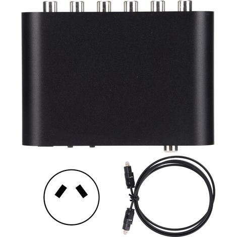 Décodeur Audio Numérique 5.1 avec DAC, Conversion 6 RCA vers 3.5mm Stéréo, Alimentation 100‑240V (1/5)