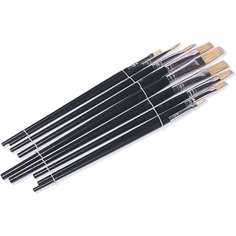 Jeu de Brosses Plates 9x - 9 Pcs - Polyvalent et Pratique - Précision et fiabilité - Usage intensif - Beast (1/5)