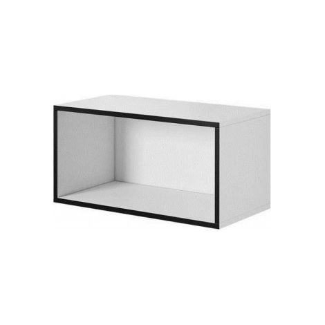 Estantería Cama MUEBLES ROCO - Blanco/Negro - Mueble de pared y de pie (1/2)