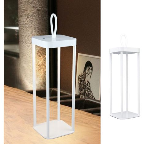 Tragbare kabellose LED-Lampe, USB-aufladbar, Hängelampe für Camping, ideal für Gartenpartys, Tischdekoration, Dekoration für Barempfänge, weiß. (1/5)