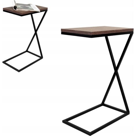 Beistelltisch „Monte“ aus schwarzem, dunklem Holz von Your Loft Design, 40x25x60 (1/5)