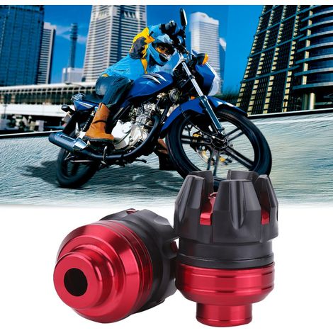 1 Paire Protections latérales avant moto CNC aluminium rouge pour cadre et fourche (1/3)