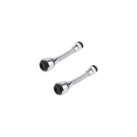 2 pièces Aérateur de Robinet Flexible, Robinet Pulvérisateur Extension, Aérateur de Robinet Pivotant à 360°, pour la plupart des robinets de cuisine et de salle de bain (2 modes)
