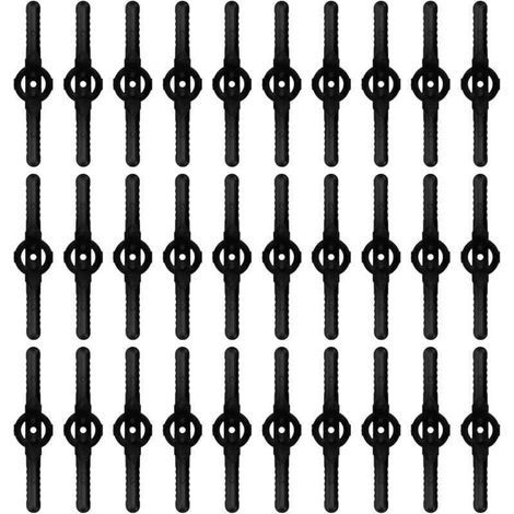 30 Pièces Lames de Rechange en Plastique, Lames pour Coupe Bordure, Lame Tondeuse, Lames de Rechange Compatible pour Coupe Bordure sans Fil (1/4)
