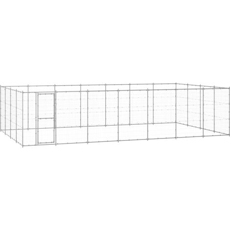 Outdoor-Hundezwinger Verzinkter Stahl 33,88 m²