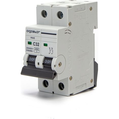 INTERRUTTORE MAGNETOTERMICO 2P 32A CURVA C PROTEZIONE SOVRACCARICO