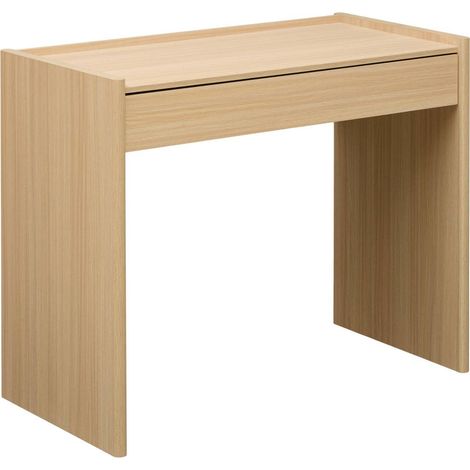 Escritorio John rectangular, 50 x 100 cm, con 1 cajón, color beige - Atmosphera créateur d'intérieur (1/5)
