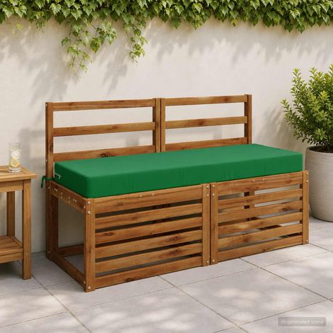 vidaXL Coussin d’assise SOEST 100 % polyester Vert 120 x 40 x 10 cm (1/5)