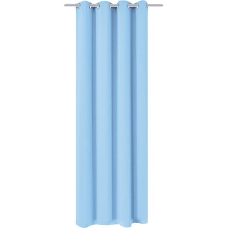 Blackout Curtain with Metal Eyelets 270x245 cm Turquoise vidaXL