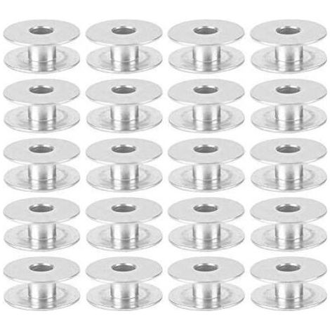 100 pcs Bobines De Machine À Coudre, Bobine De Fil en Aluminium le Bobine Vide pour Machine À Coudre Plat Machines À Coudre Industrielles Accessoires (1/5)