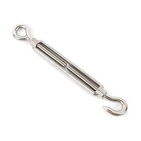 Lot de 5 Tendeur M4, Crochet et œil, Acier inoxydable 304, Résistant corrosion, Intérieur et extérieur (1/5)
