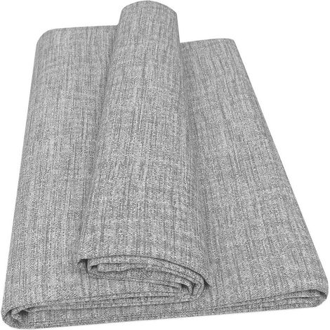 Tissu d'ameublement de Coton Housse de Canapé Granfoulard Couvre-lit Strié Gris - 260x280 cm