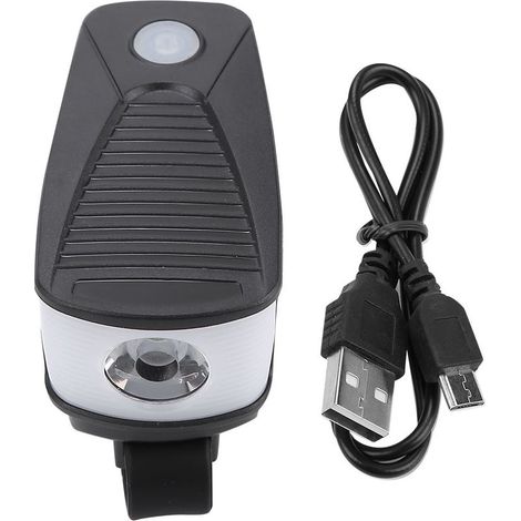 Feu avant vélo rechargeable étanche, lampe arrière lumineuse pour cyclisme, phare avant puissant, lot de 2 éclairages vélos LED (1/5)