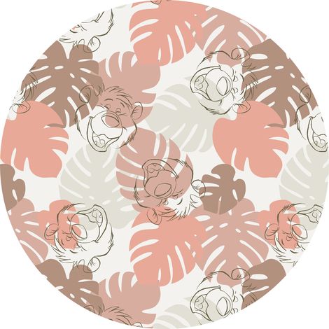 Papier peint rond auto-adhésif - Baloo - Le livre de la Jungle Diamètre 125 cm (1/3)