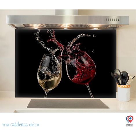 Fond de hotte : Verres à vin rouge et blanc - Alu composite - 60 cm - 45 cm (1/5)