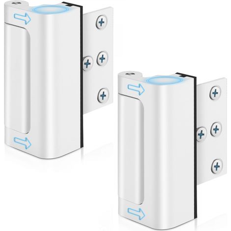 Serrure de porte de sécurité à domicile Loquet de de renforcement Ajoutez une supplémentaire aux portes d'entrée 2pcs (1/5)