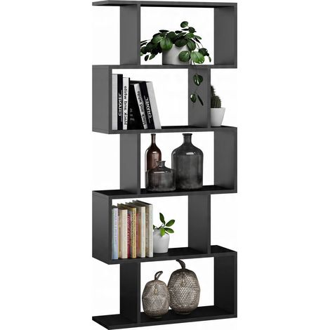 Bask schwarzes Standregal für Wohnzimmer, Büro, Jugendzimmer MK (1/4)