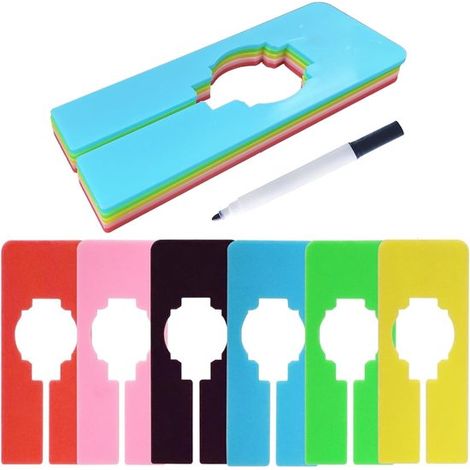 30 separadores de ropa,separadores de ropa de plástico del tamaño de una percha,separadores de ropa rectangulares reutilizables (1/5)