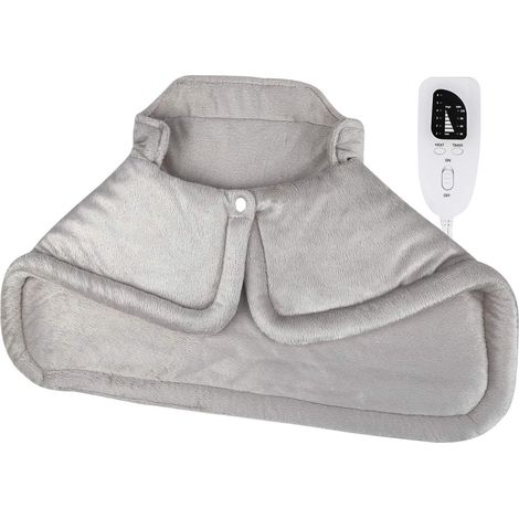 Coussin Cervical Chauffant Epaule et Nuque Réglage du chauffage Minuterie d'arrêt automatique 6 4 Blanc (1/4)