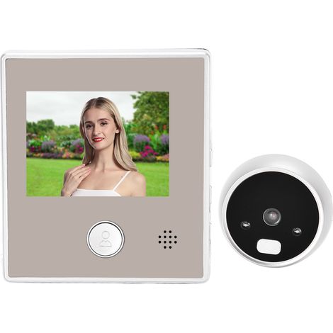 Sonnette vidéo intelligente avec judas numérique, écran LCD TFT 2,8 pouces, vision nocturne infrarouge et grand angle de 135° pour la maison