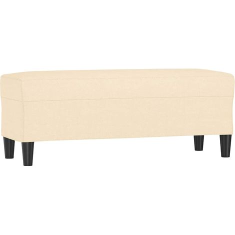 Banco de tela color crema 100x35x41 cm vidaXL