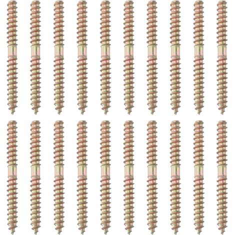 20 Pcs Tiges Filetées À Double Extrémité M5 x 50 mm Couleur Zinc (1/5)