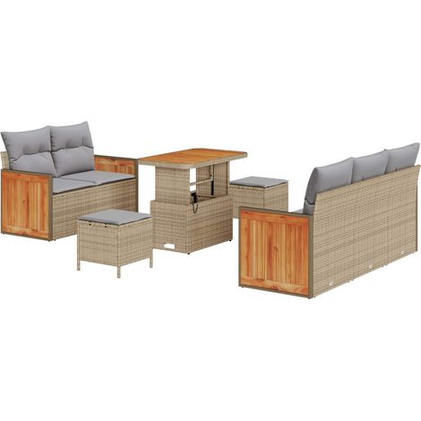 Maison Exclusive - Set Divano da Giardino 8 pz 8-Numero di posti (1/5)