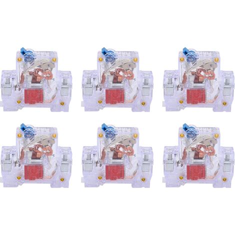 Miniature Transparent Circuit Breaker, Pack of 12 DZ47-63 1P 6-63A (1/5)