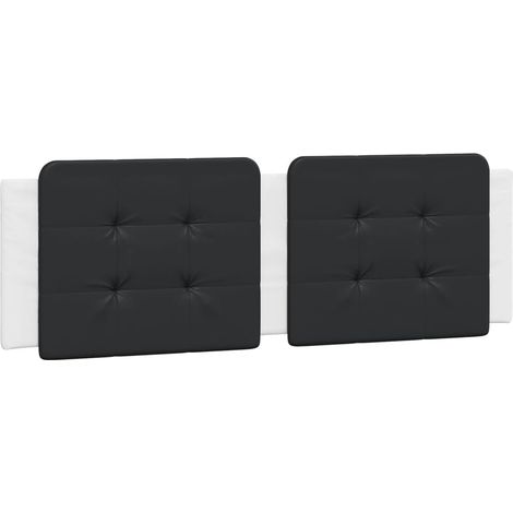 Coussin de tête de lit Zadar noir et blanc 160 cm similicuir