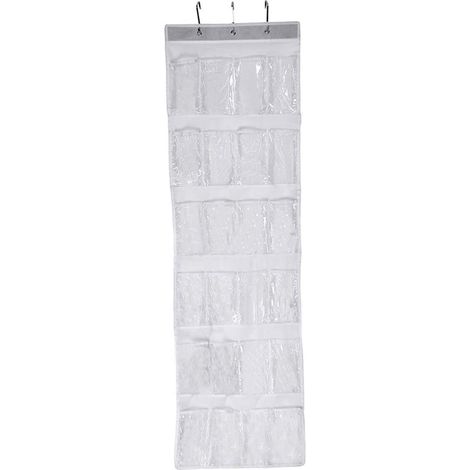 Bolsa de Almacenamiento de la Puerta del Bastidor para Zapatos de Pared 24 Rejilla Transparente Hogar Ahorre Espacio Espacio de Almacenamiento (Color : Clear) (1/5)