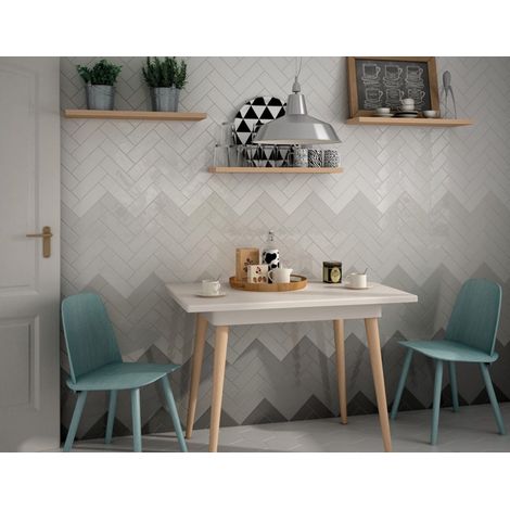 Carrelage mural faïence effet artisanal COUNTRY 13x13cm Bianco - Brillant - boîte de 1 m2 13x13 cm Bianco - Brillant / Poli - boîte de 1 m2 (1/8)