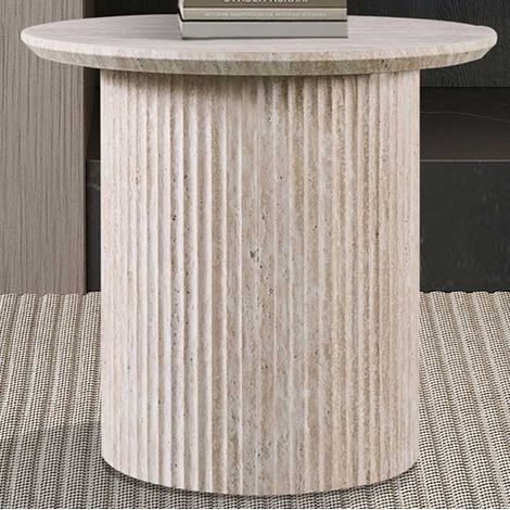 Table basse Lagos - Ø50x46cm - travertin (1/5)