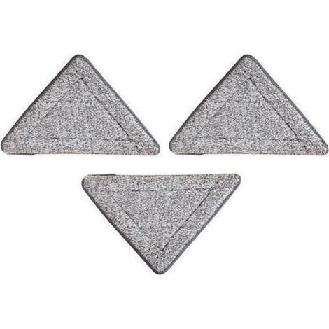 CCYKXA3pcs Lingettes de Rechange pour Balai Triangle Super Absorbantes en Fibre Réutilisables pour Sols en Carrelage et Pierre (1/5)