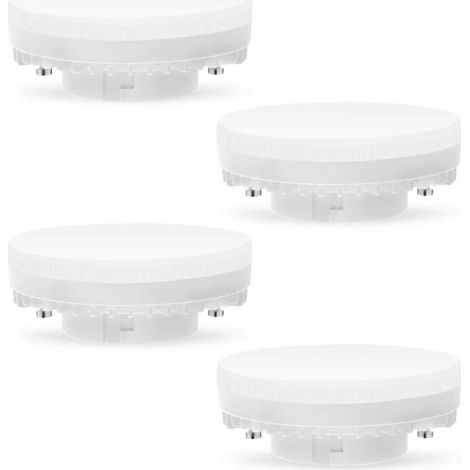 Ampoule LED, 4 unités, culot GX53, 7W, 50W, 3000K, 560lm, dimmable, pour une utilisation résidentielle, commerciale et d'entretien électrique.-AquaForge (1/4)