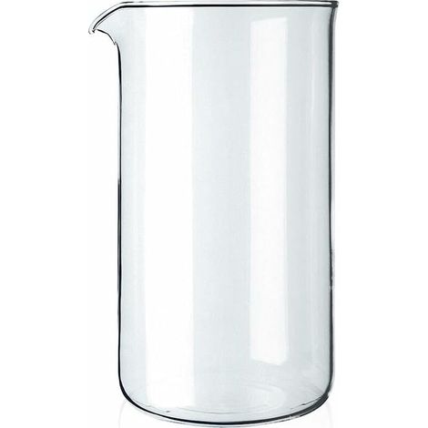 Vaso de recambio para 8 vasos, transparente, 1 litro - diámetro 10 cm, (1/4)