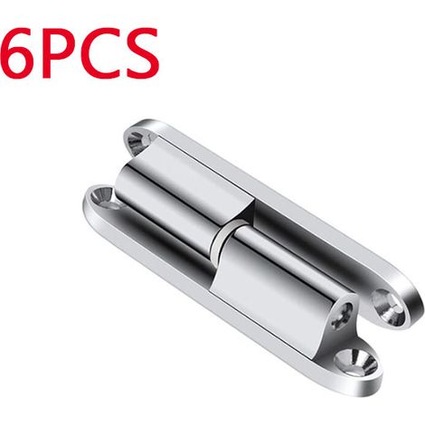 Schranktürscharnier, 6 Stück, Türscharniere mit Schrauben, abnehmbares Edelstahl-Türscharnier, Türscharniere für Wohnmöbel, Hardware, Kleiderschrank, Schublade, Türschutz (6 cm) (1/5)